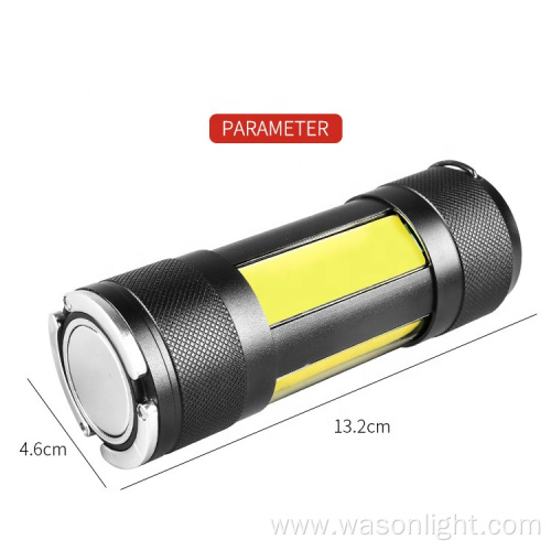 Wason 2023 New Multifunction Outdoor COB Flood Light Magnetic Flashlight Portable Hanging Camping Rechargeable Torch